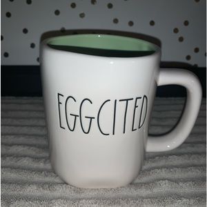 Rae Dunn Eggcited Mug Artisan Collection By Magenta 181 Ivory And Green